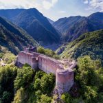 83200169 - fortress poenari. aerial view